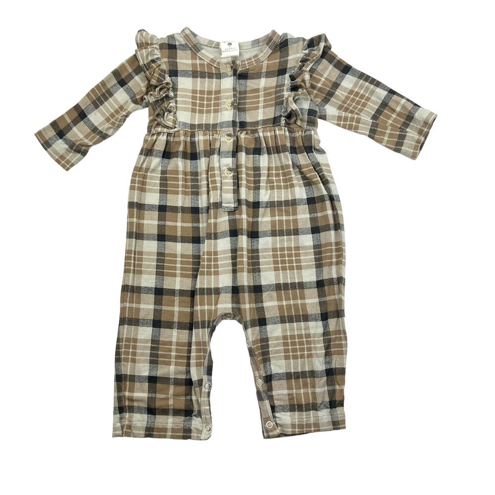Copied - Kate Quinn Bamboo Plaid Pinafore Jumpsuit Romper